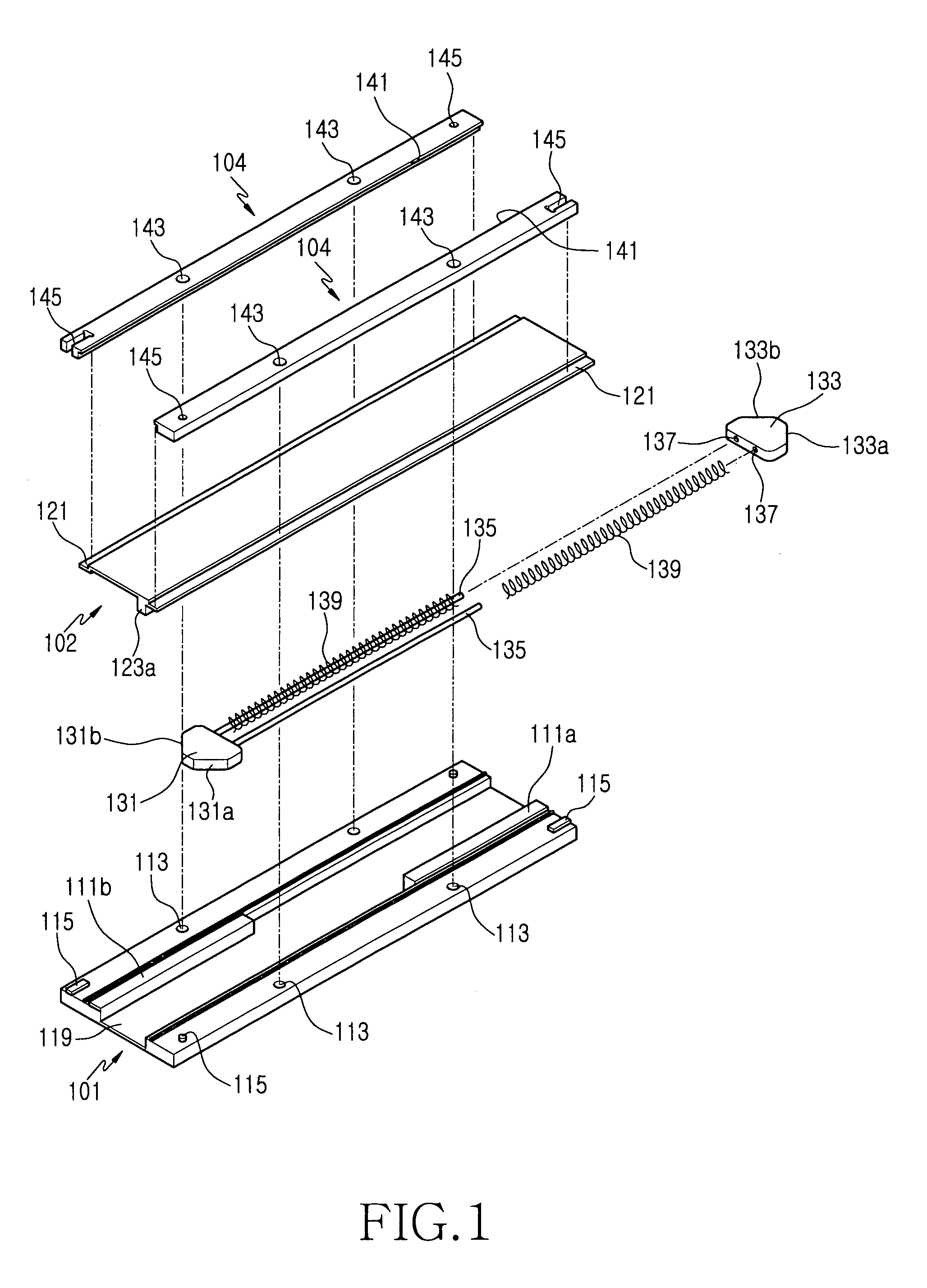 Sliding module for portable terminal