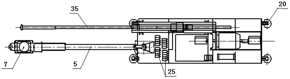 Full-section rapid drilling rig used for blasting of large empty holes and straight holes in roadways