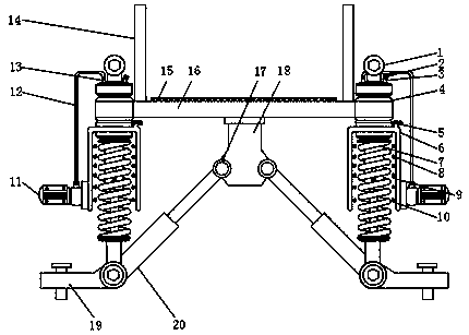 Shock absorption and noise reduction structure of automobile engine