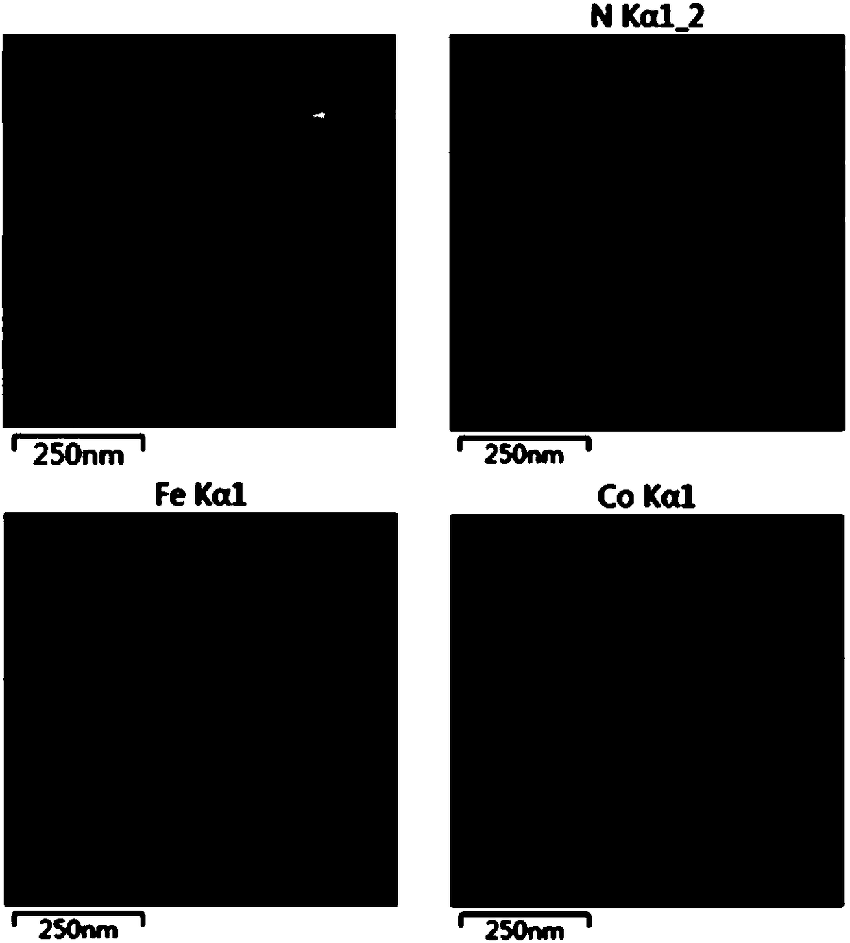 Preparation method of iron, cobalt and nitrogen co-doped carbon nanofiber catalyst