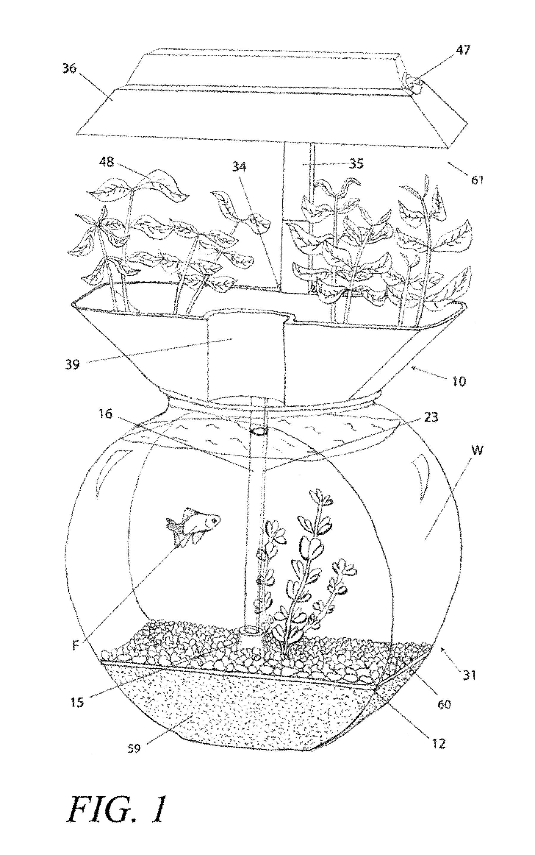 Filtration system for use in aquariums