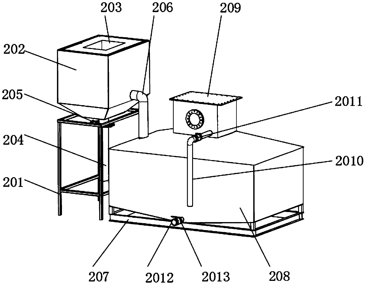 Oil-water separation device for kitchen organic garbage