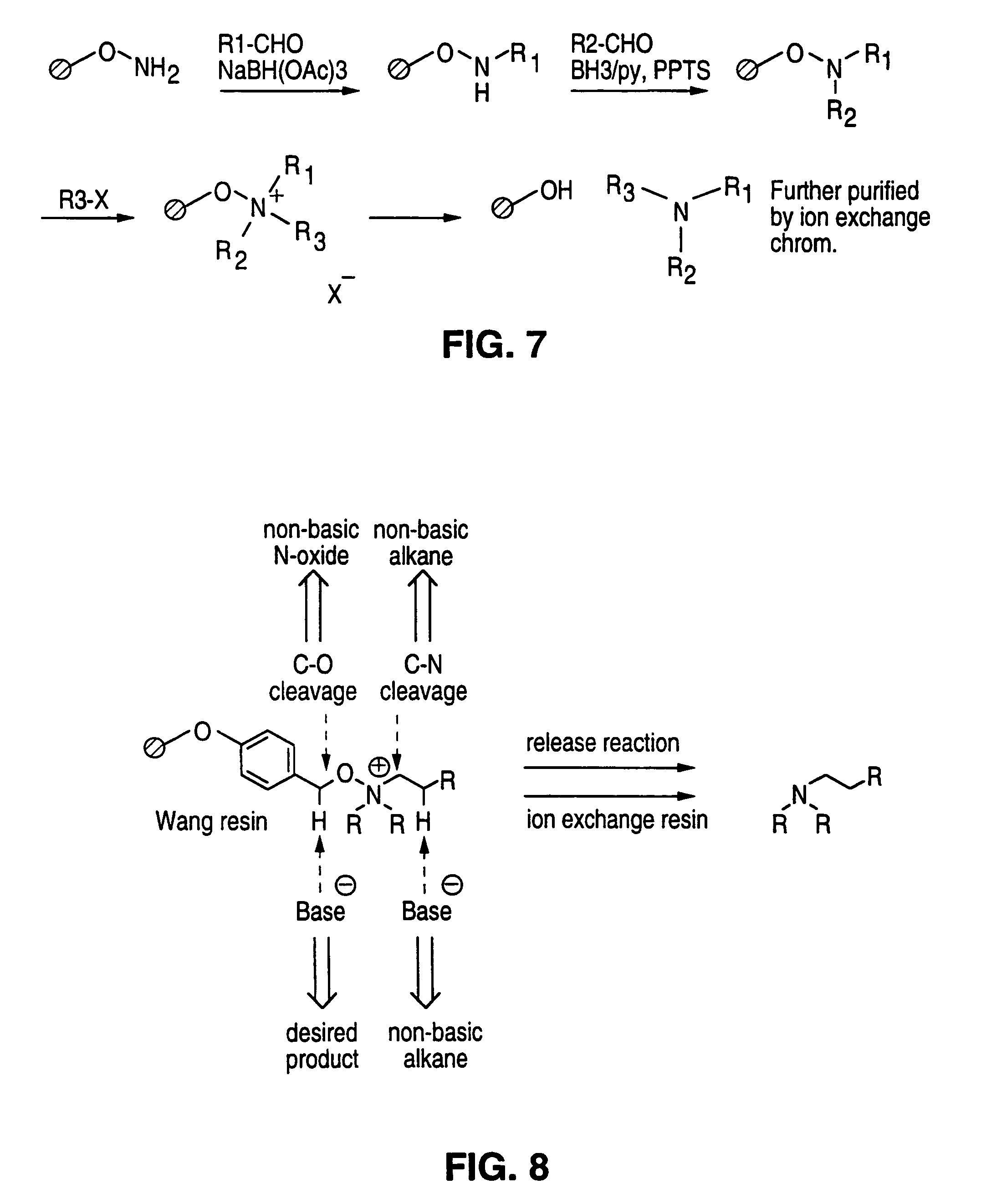 Solid phase parallel synthesis of tertiary amines