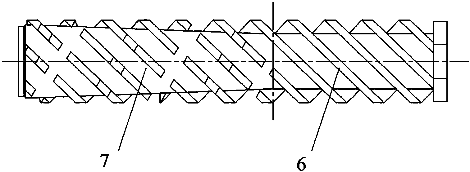 Threaded rod for polymer microcellular foaming injection molding