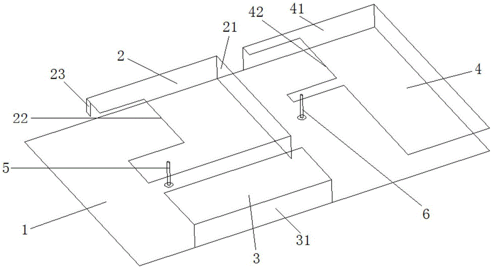 Low-profile GSM-LTE coplanar directional antenna