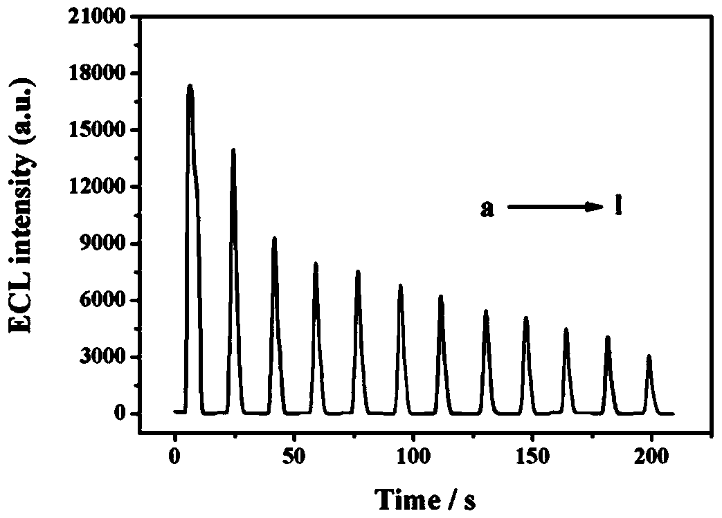 Preparation method of an electrochemiluminescence sensor of a nanocomposite material