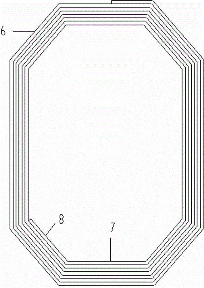 Continuously-wound single-phase large-size iron core and fabrication method thereof