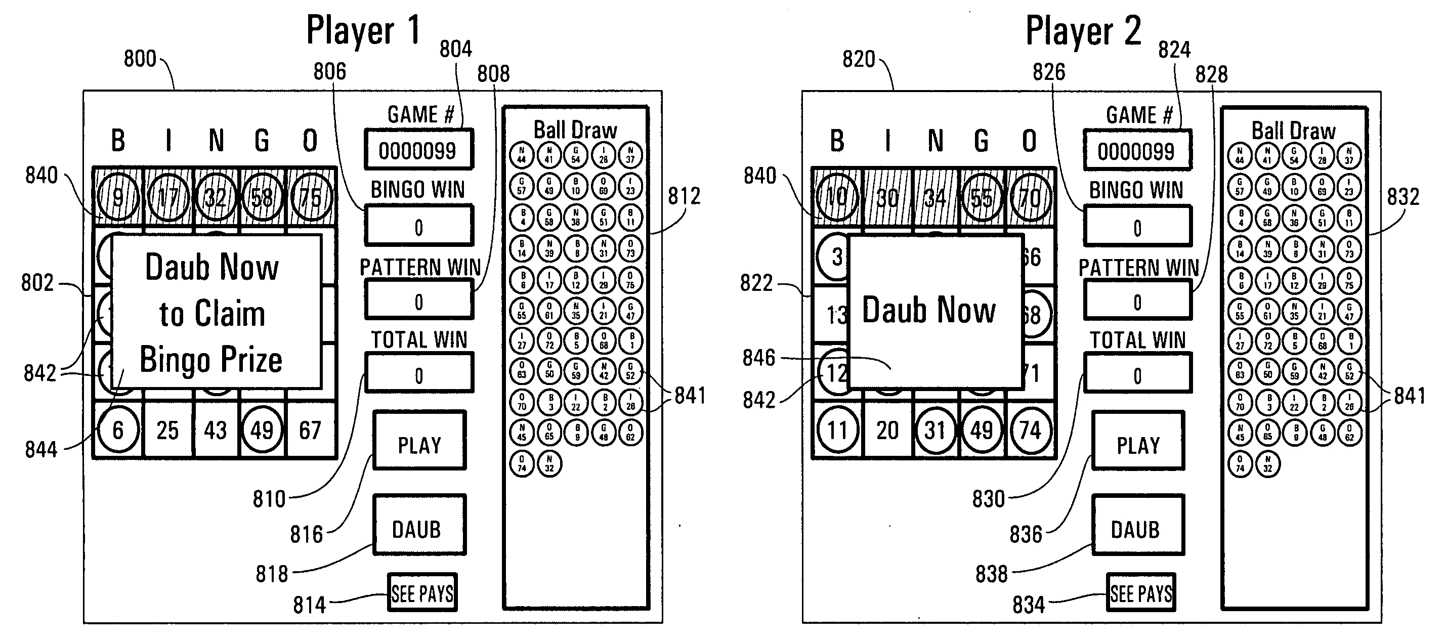 Multi-player bingo game and methods for determining game-winning awards