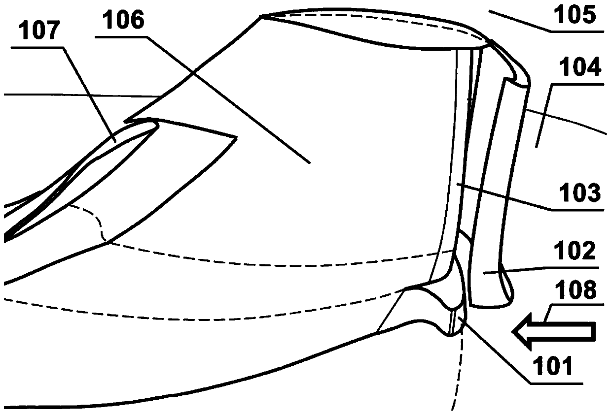 Method and device for optimizing flowing at junction of leading edge become-warped wing flap and leading edge slat