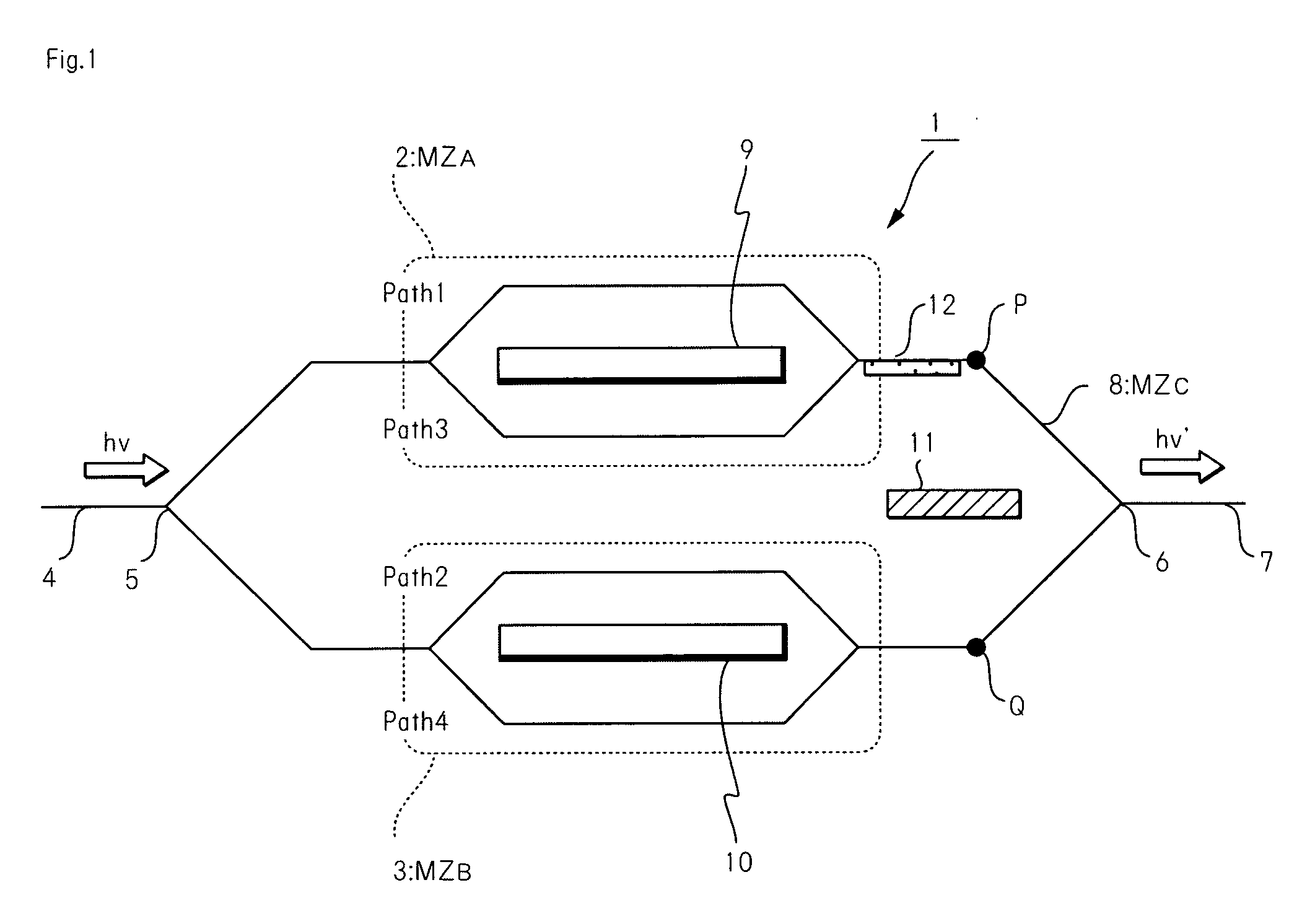 Optical fsk/ssb modulator having intensity balance function