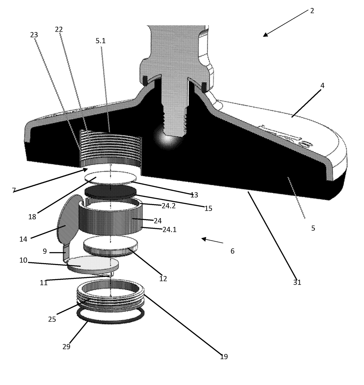 Method for establishing a signal indicative of the pressure-condition in the as contact-surface befitted rubber-elastic body of a machine foot, as well as machine foot with hydrostatic pressure sensor