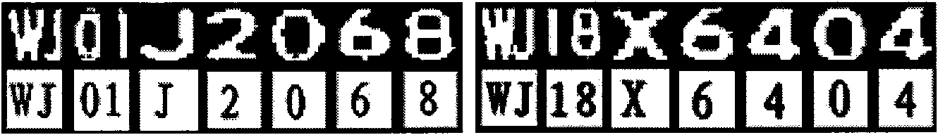 Method for recognizing characters of number plate images of armed police automobiles