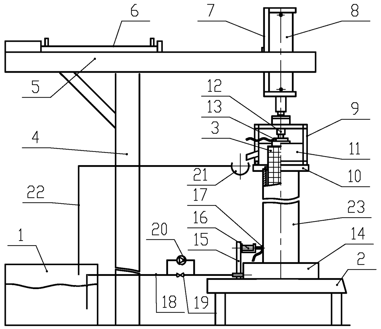 Flow plating device for copper tube of crystallizer