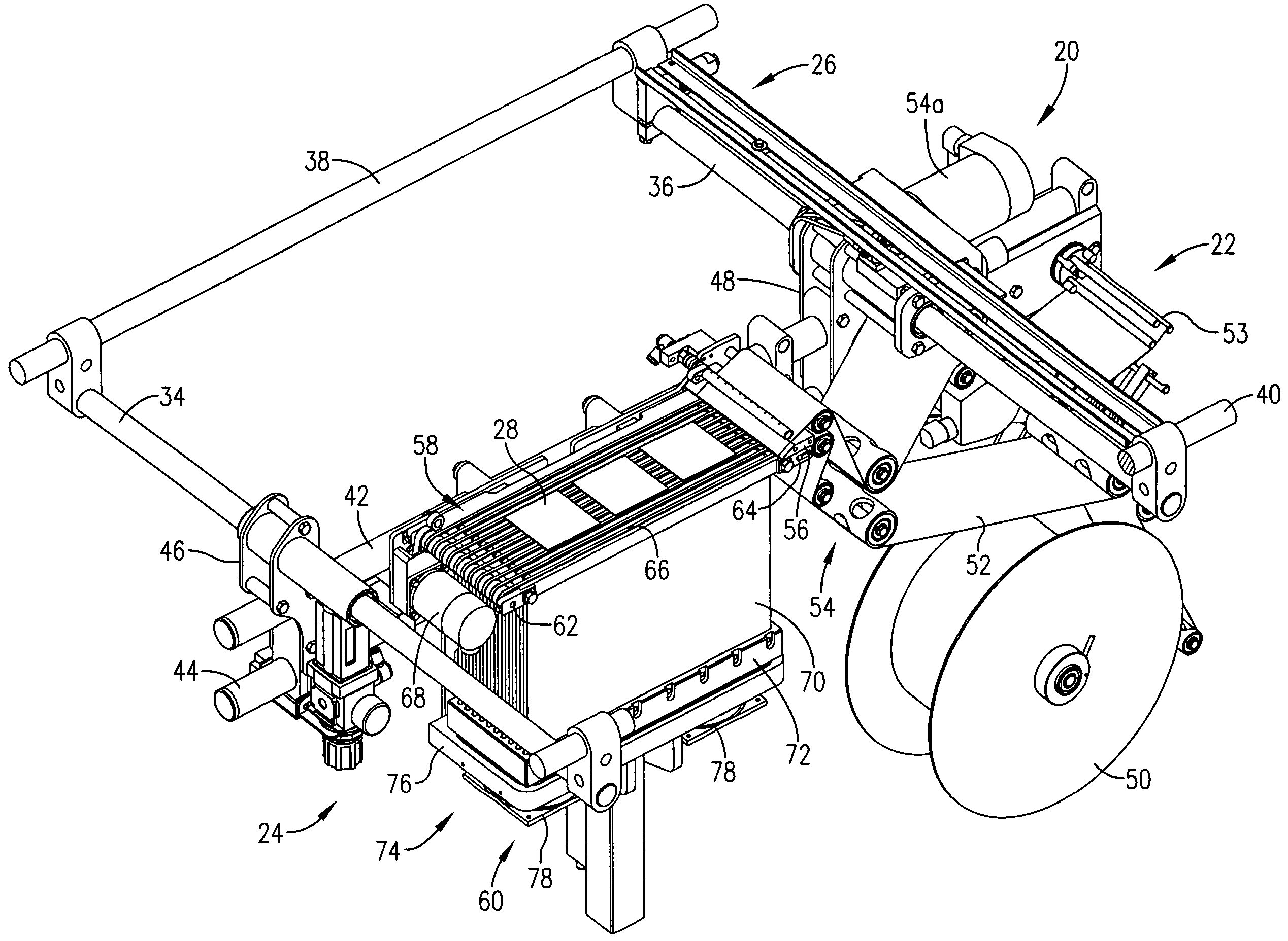 High speed labeling device and method