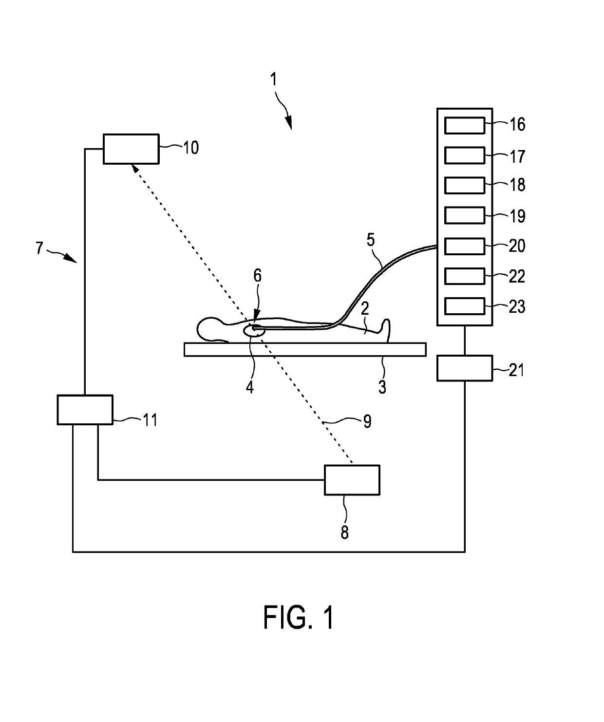 Imaging system for imaging a periodically moving object