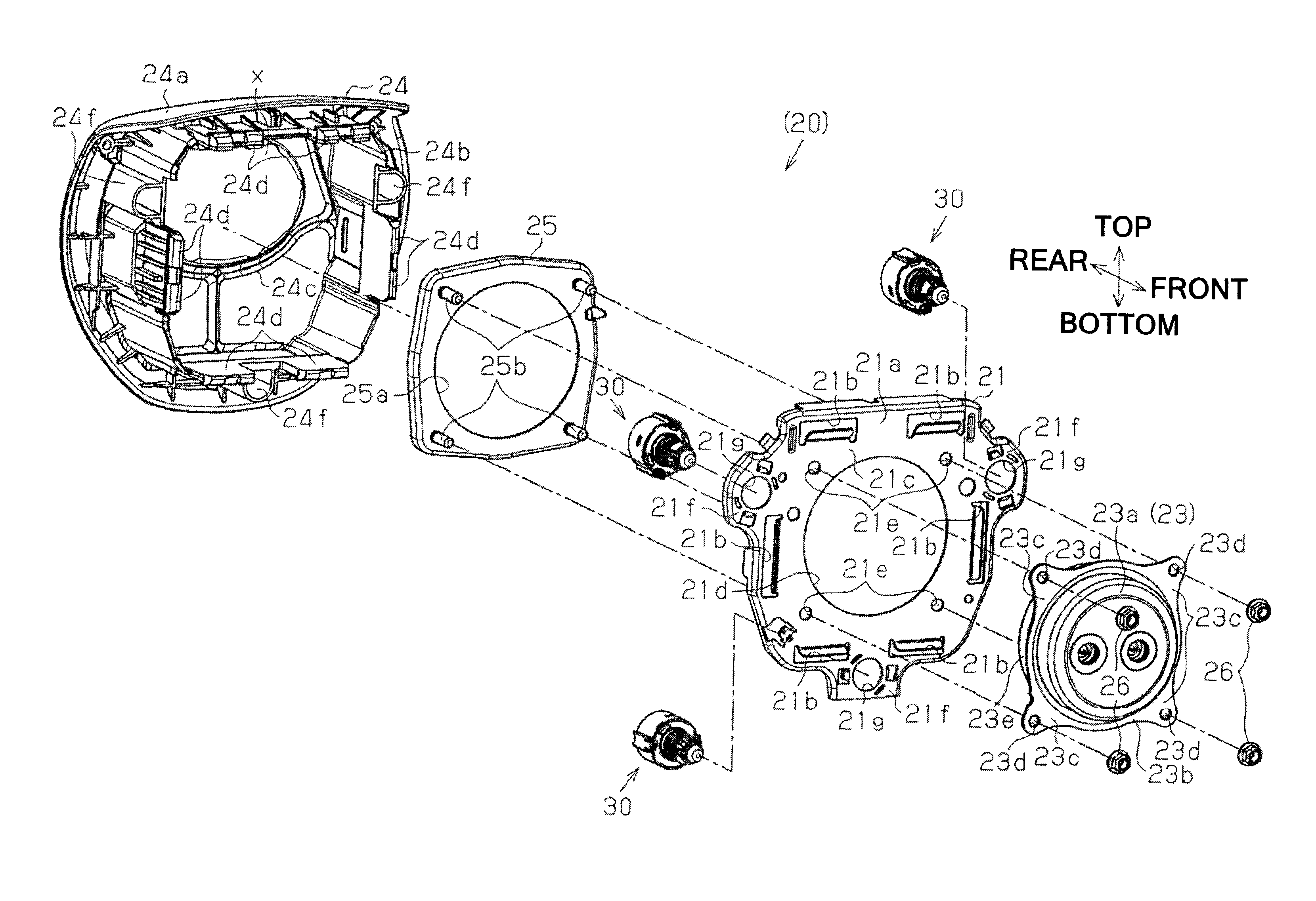 Vibration control structure for steering wheel