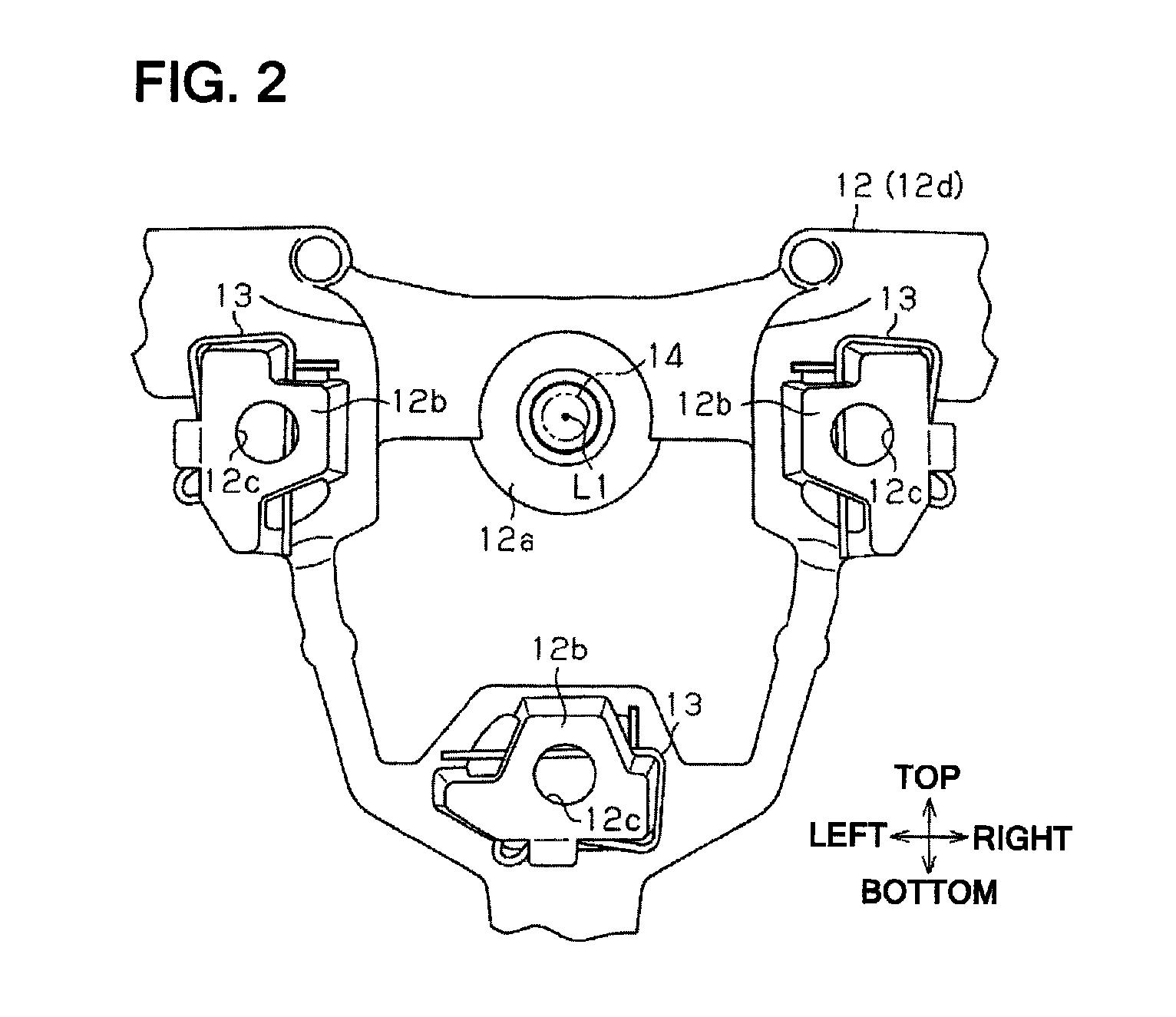 Vibration control structure for steering wheel