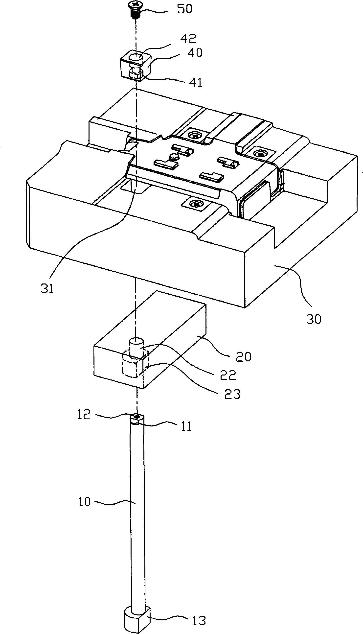 Ejecting rotation-proof assembly