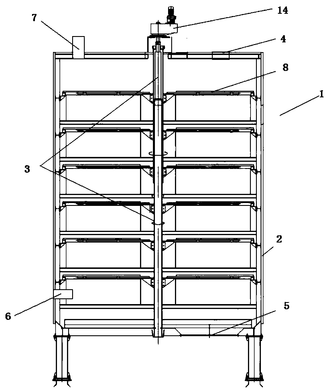 Turning plate material tray for material transfer