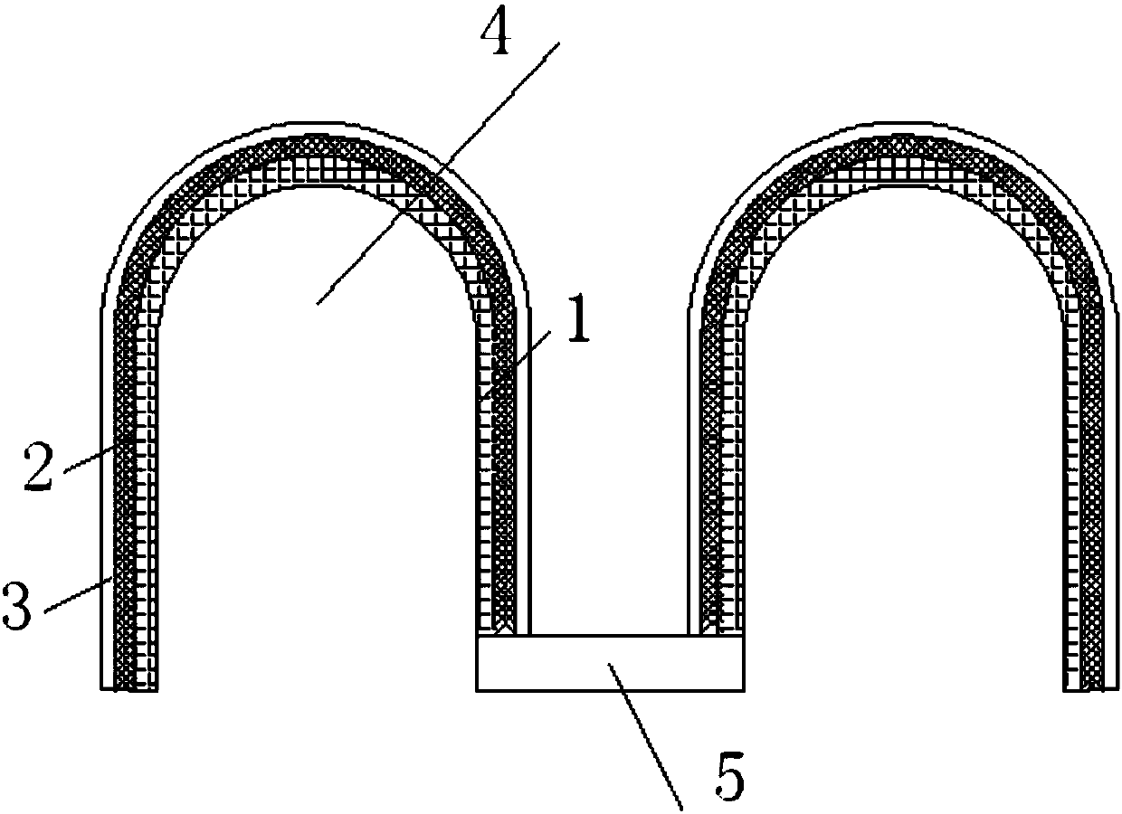 Array three-layer circular composite film