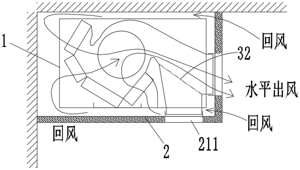 Suspended ceiling mounting structure of duct type air conditioner