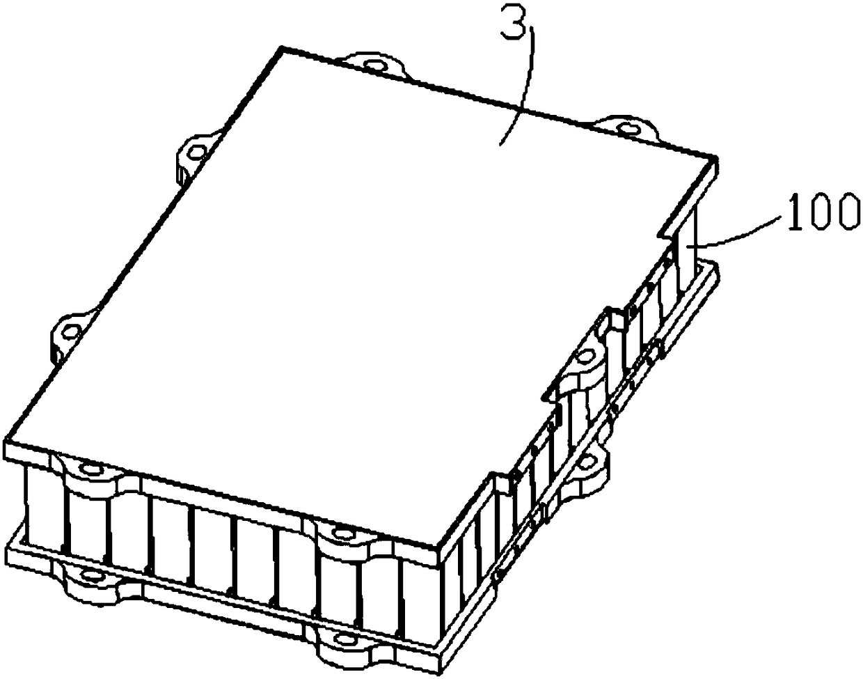 Installation structure of cylindrical battery pack