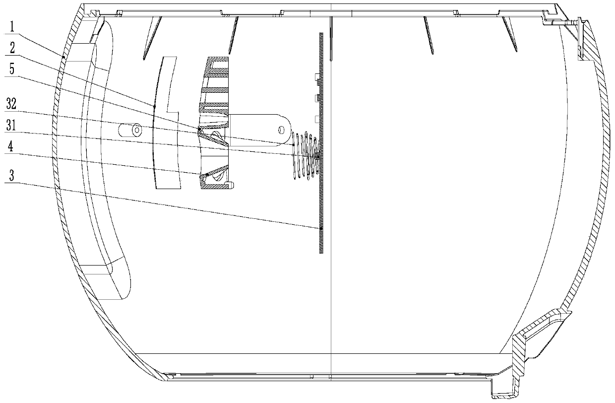 A hidden display touch button structure and household appliances