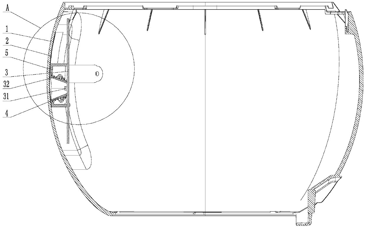 A hidden display touch button structure and household appliances