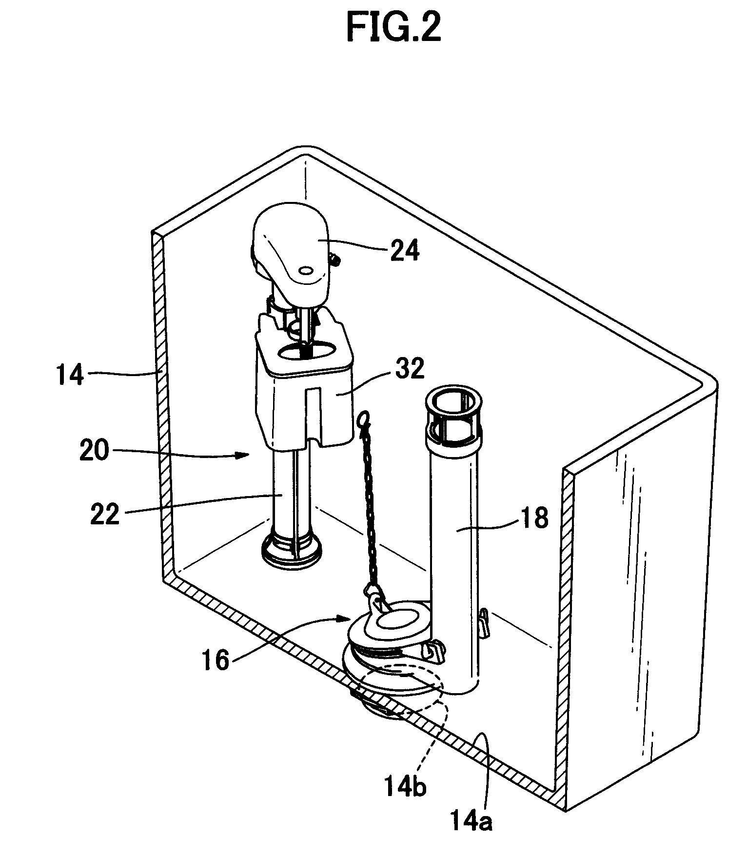 Toilet flush water supply device