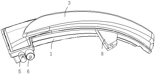 A warning method of controlling light by reflection principle