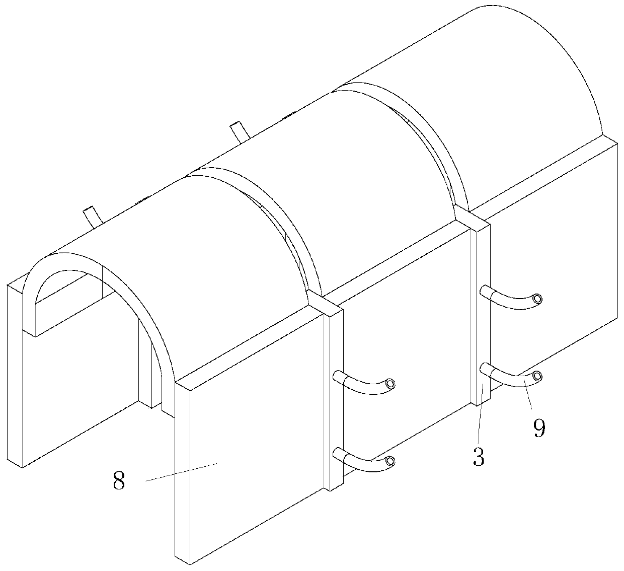 Fixing device for underground pipe gallery installation and using method for fixing device