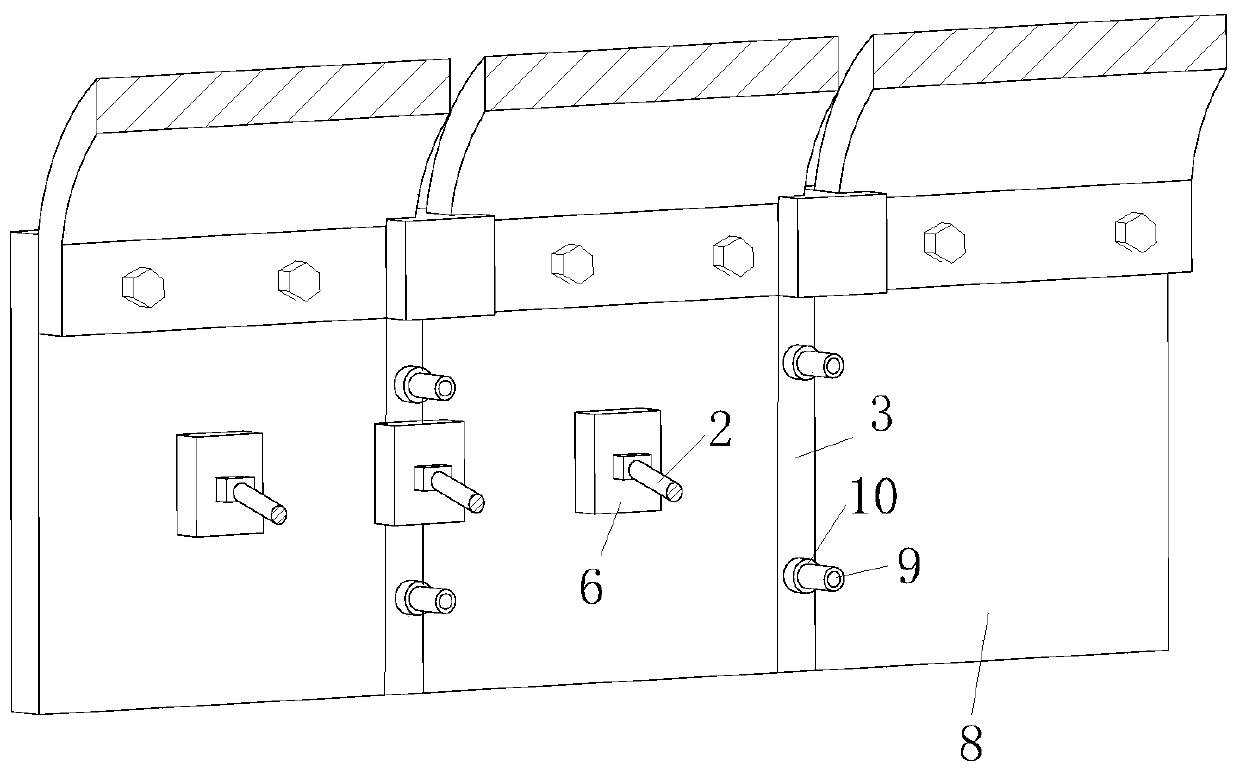 Fixing device for underground pipe gallery installation and using method for fixing device