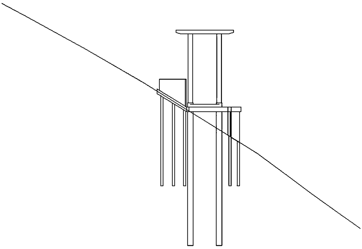 Space protection structure for bridge foundation and on rock cone slope