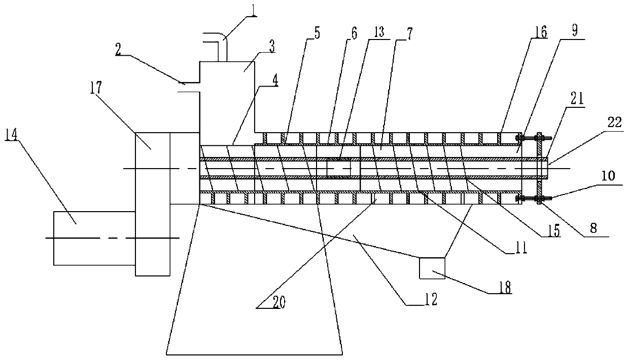 Screw propelling type high-pressure solid-liquid separation machine