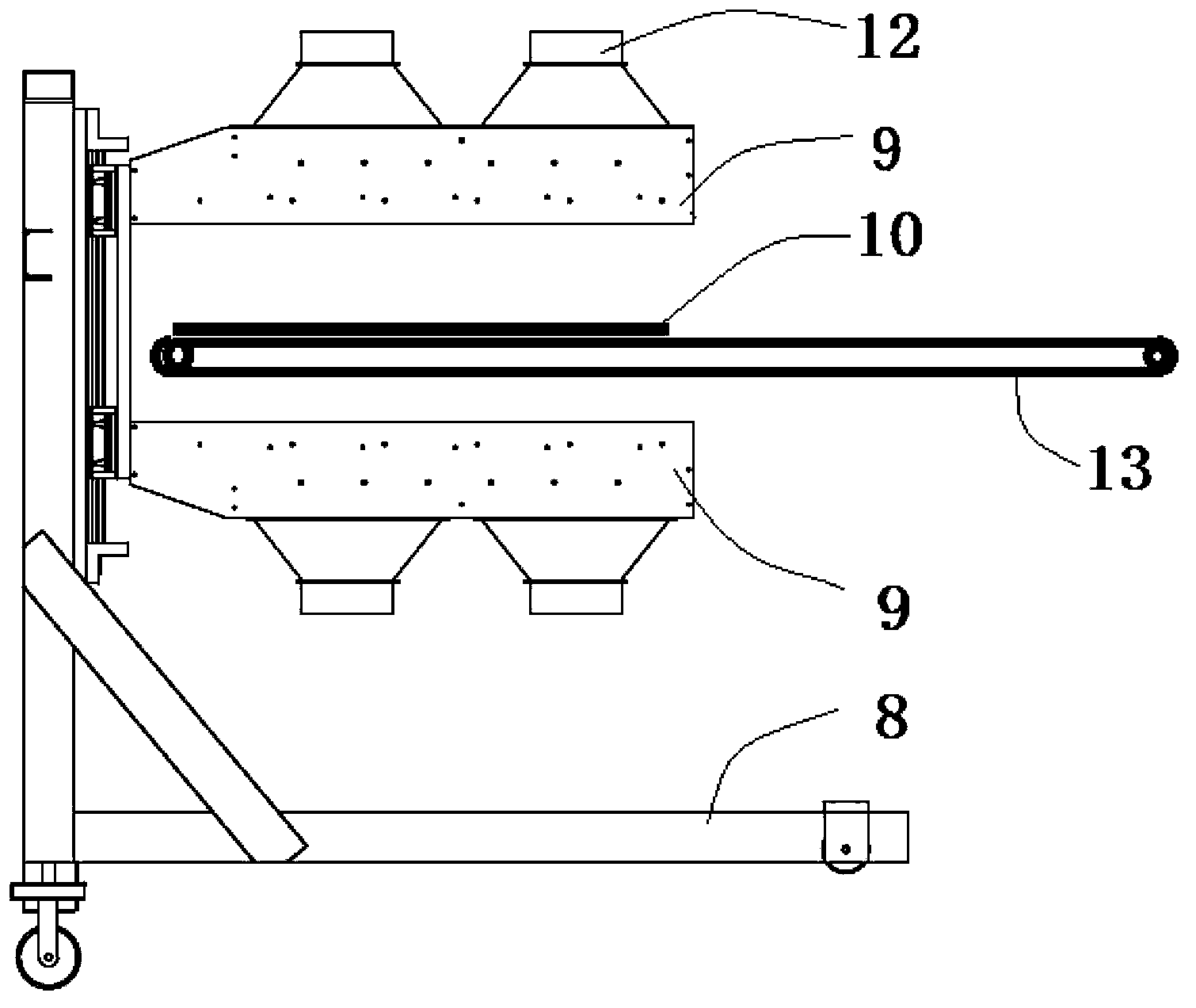 Parallel light curing equipment with staggered area array light sources and curing method thereof