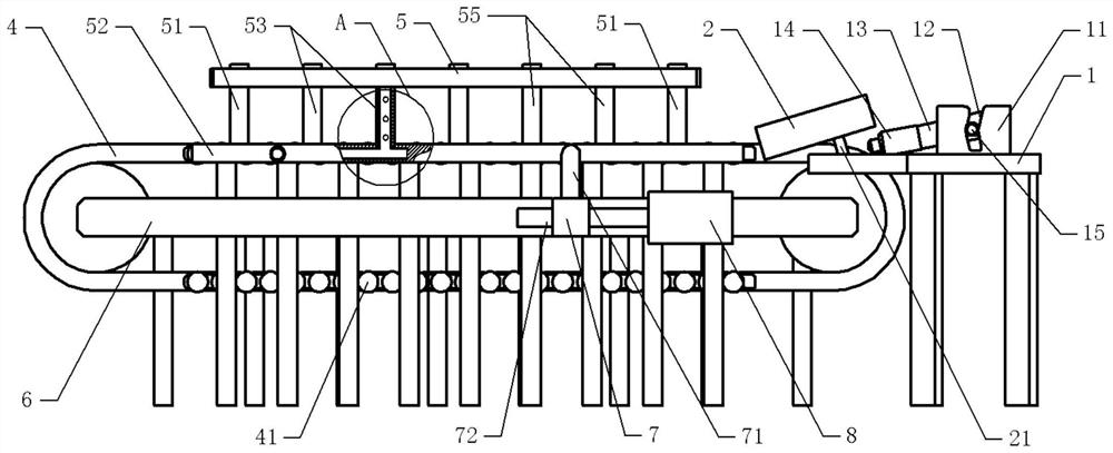 Glass bottle heating conveying mechanism