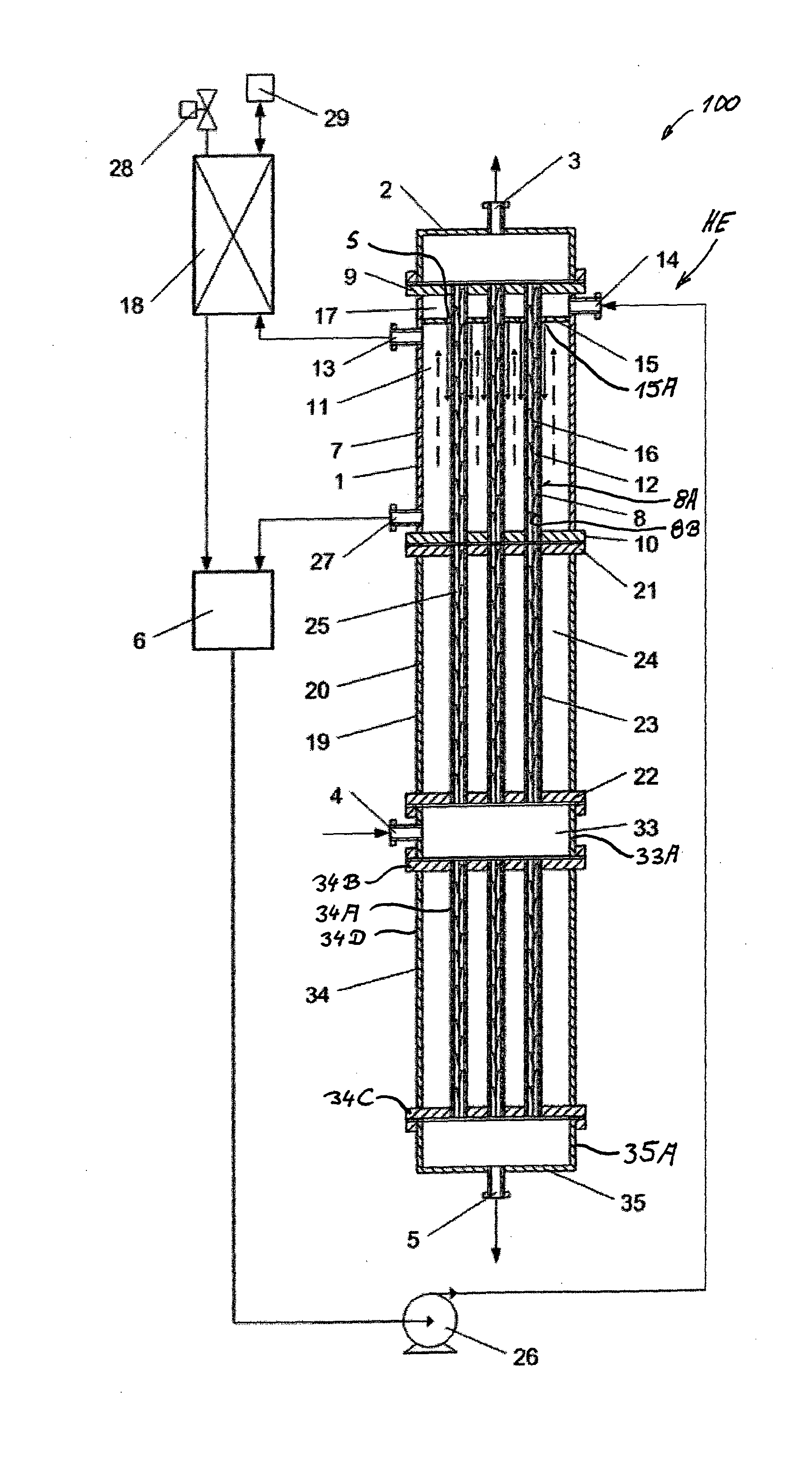 Rectification Tower with Internal Heat and Mass Exchange and Method for Separation of Multi-Component Mixtures into Fractions Using a Rectification Tower with an Internal Heat and Mass Exchange