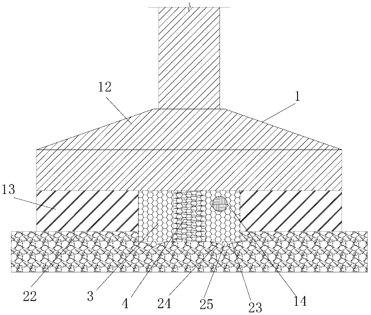 Self-resetting type grinding disc vibration isolation pier device