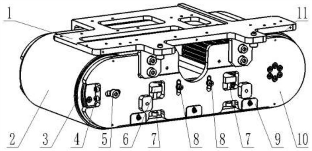 Magnetic adsorption wall-climbing walking crawler device