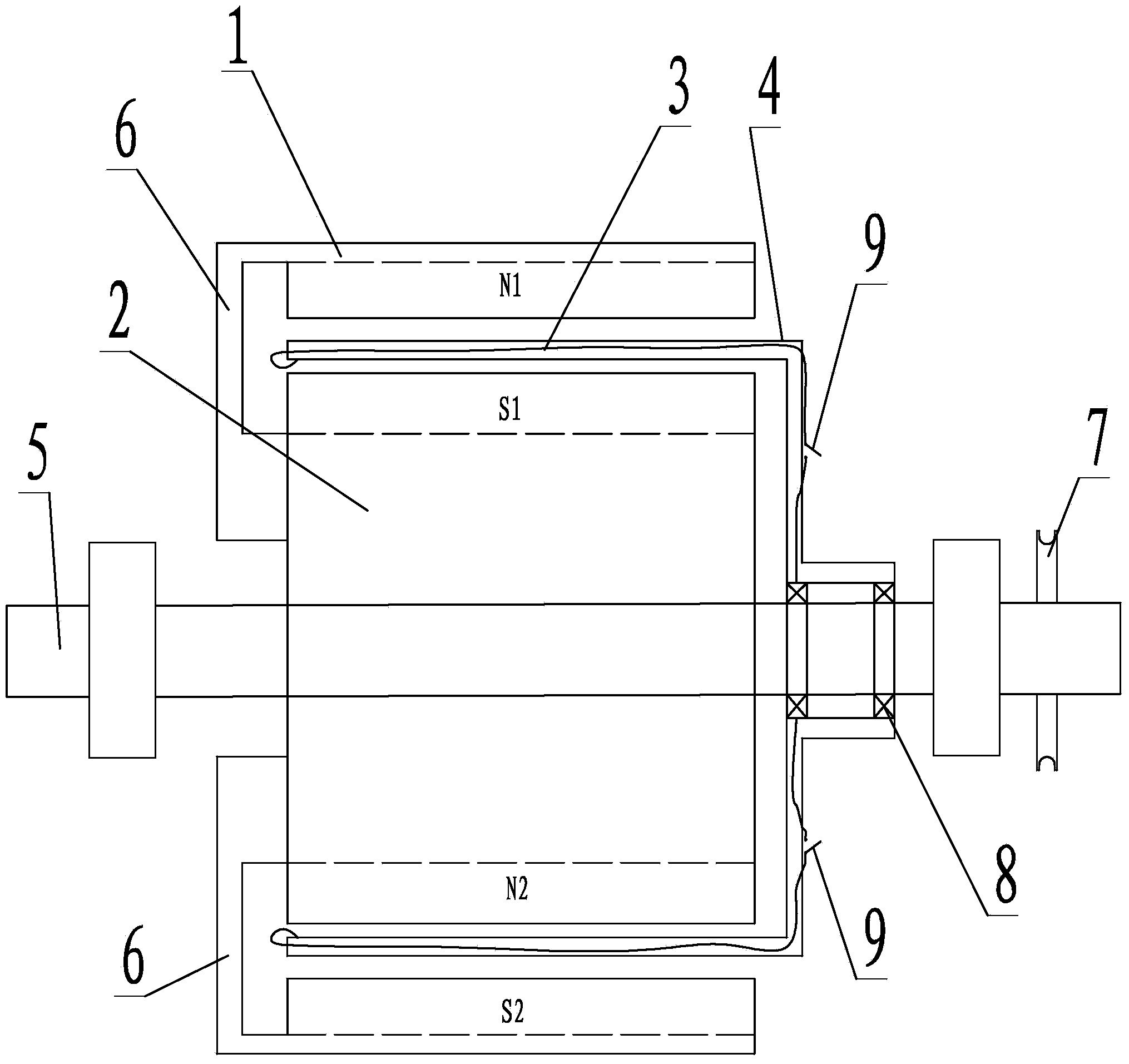 Reluctance-free alternating current generator