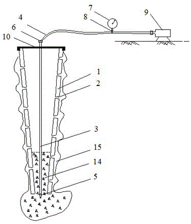 Polymer material grouted wedge precast pile construction method