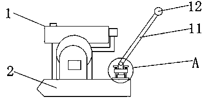 Frog-type tamping machine with damping effect