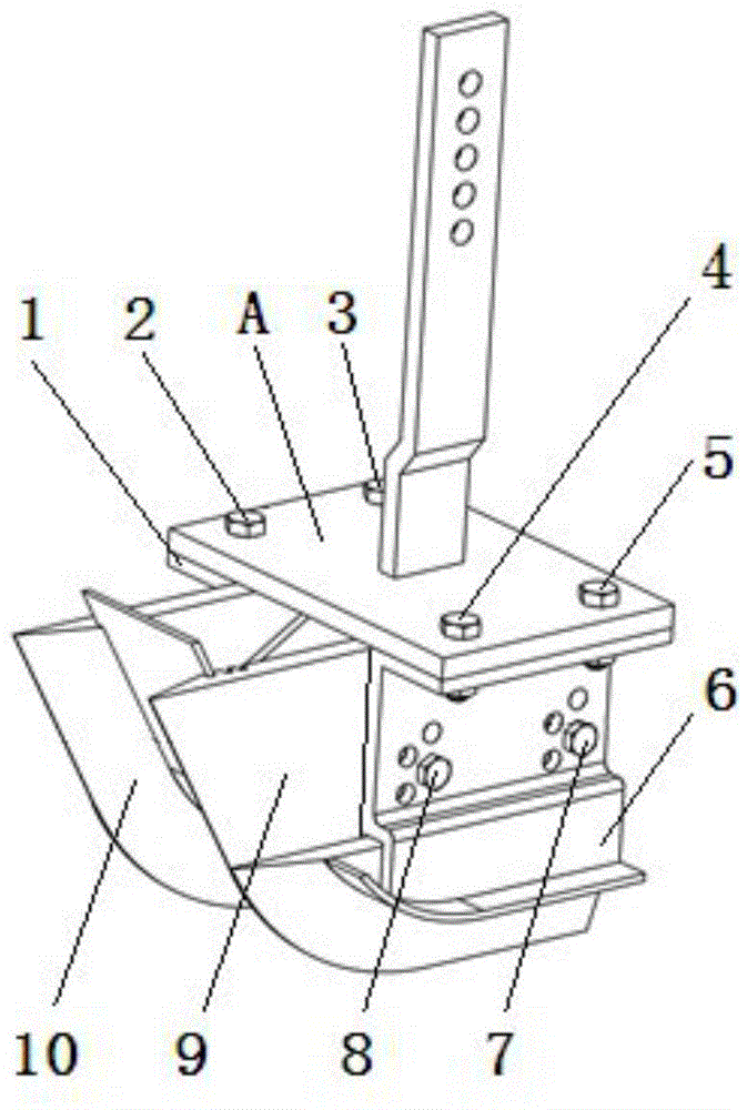 Double-V-shaped ditch construction device