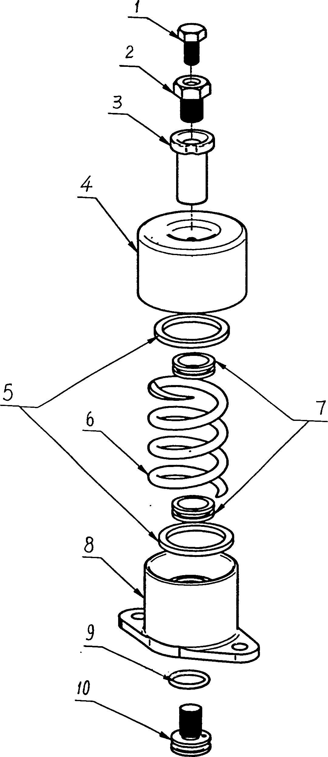 Hidden buffer shock absorber