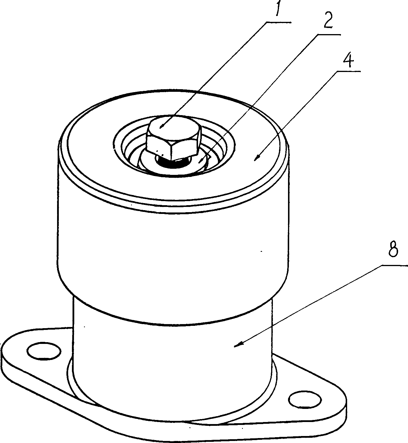 Hidden buffer shock absorber