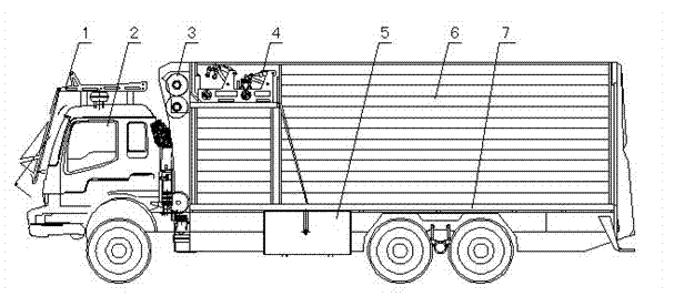 Water hose rolling module of long-distance water supply system