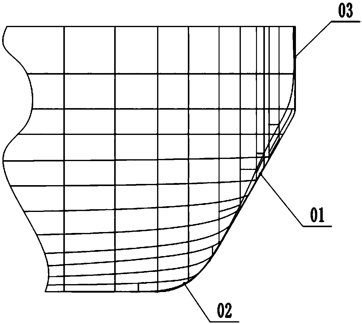 Bow of ice-breaking ship and ship