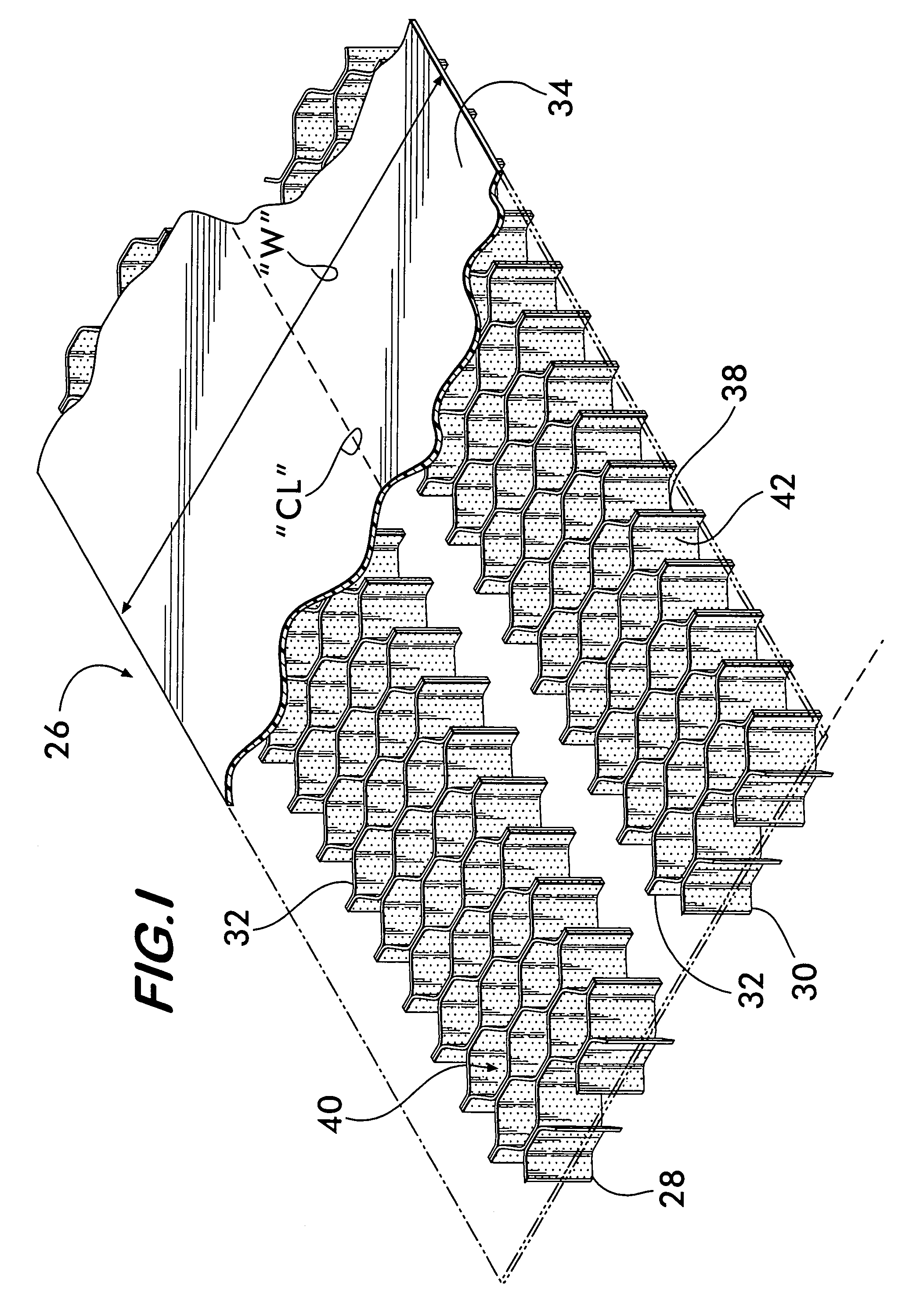 Roof ridge vent having honeycomb or like ventilation material