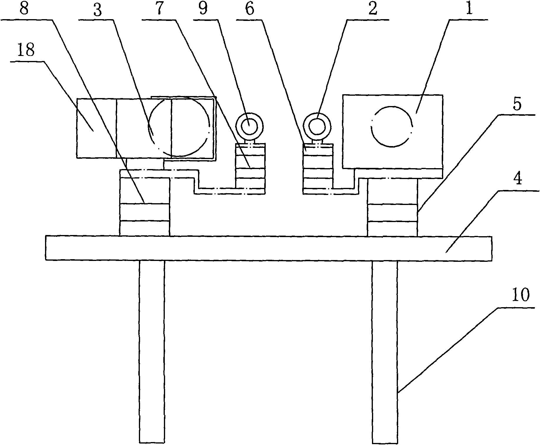 Laser beam axis sight deflection test system under external field environment