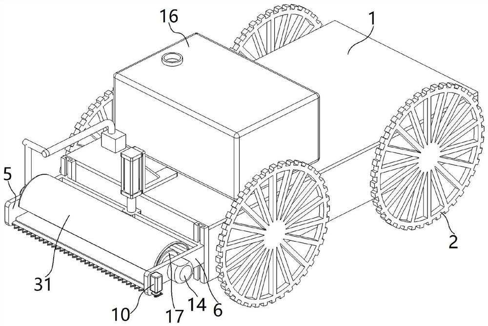 Mechanical device for preventing and treating reeds by applying medicament